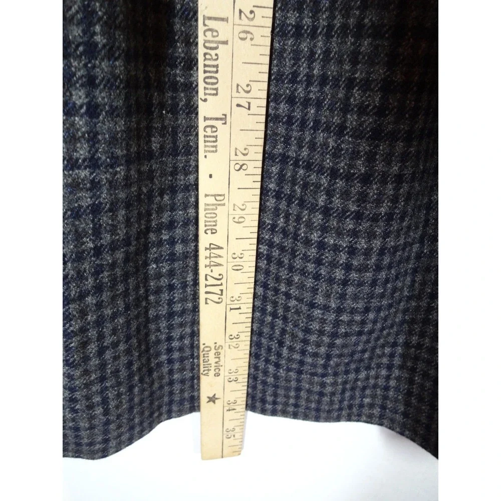 VTG J. Crew Wool Sheath Dress 8 Charcoal Houndstooth Preppy Dark Academia Career